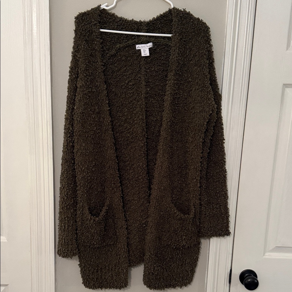 London Kaye Olive Cardigan